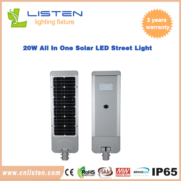 New 20W/30W/40W Integrated Solar LED Street Light PIR Control System