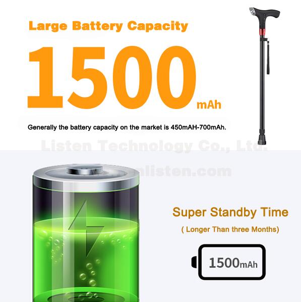 Crutch with large battery capacity 1500mAH