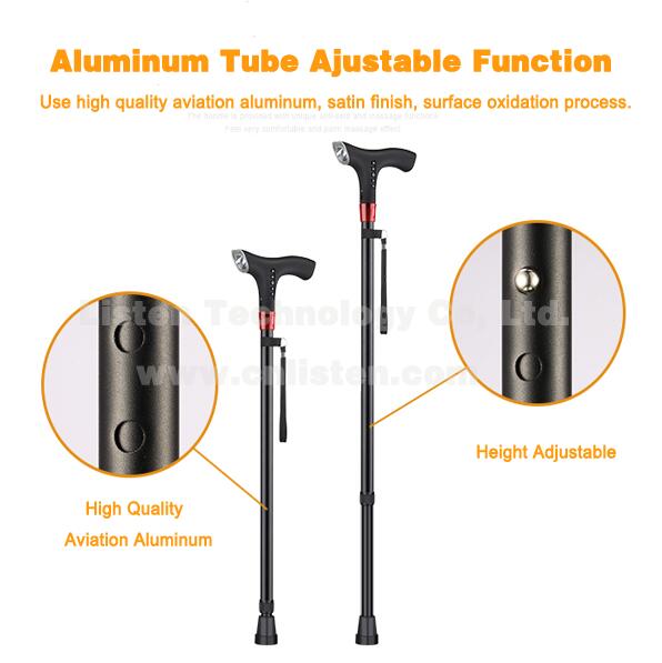 walking stick with aluminum tube adjustable function