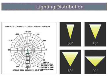 lighting distribution of led spot light/www.cnlisten.com/Listen Technology Co., Ltd.