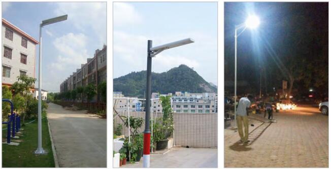 Application of solar street light, applicable to residential area, road, courtyard, busy street