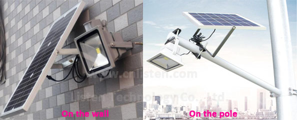 Two installation methods-5W solar floodlight