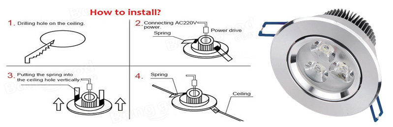 Installation guideline of led ceiling lights,led downlights