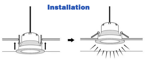 LED recessed light-Installation type: recessed in the ceiling.