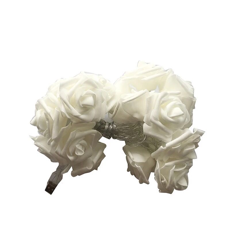 Rose Flower Fairy Wedding Garden Party Decor Xmas Warm White String Light, USB port for charging
