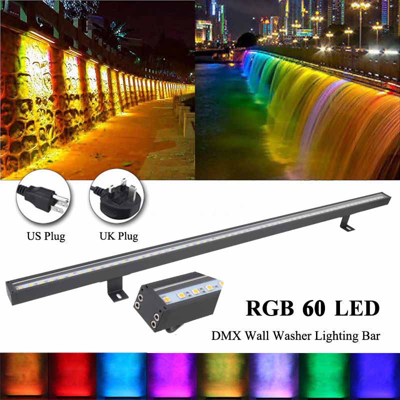 RGB+12Key RF LED Wall Washer Linear Light IP65 Waterproof Floodlight Outdoor 