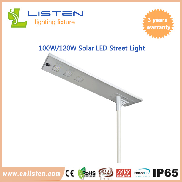100W/120W solar street light All in one