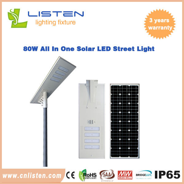 80W/100W AIO Solar LED Street Light