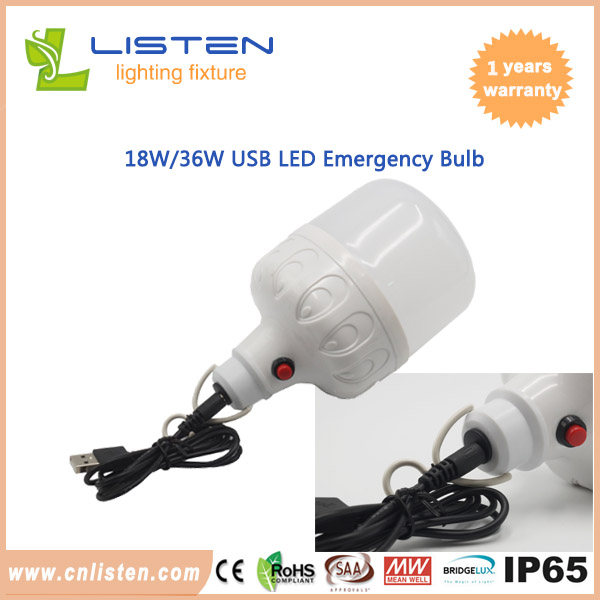 USB Recharge Emergency Bulb