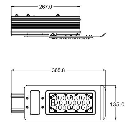 dimension of 30W led street light