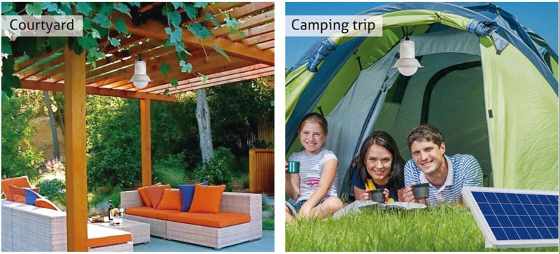 5W Solar LED Lamp Home Outdoor Camping Hunting Light Lamp